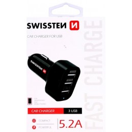 Zástrčka Swissten s 3x USB...