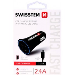 Zástrčka Swissten s 2x USB...